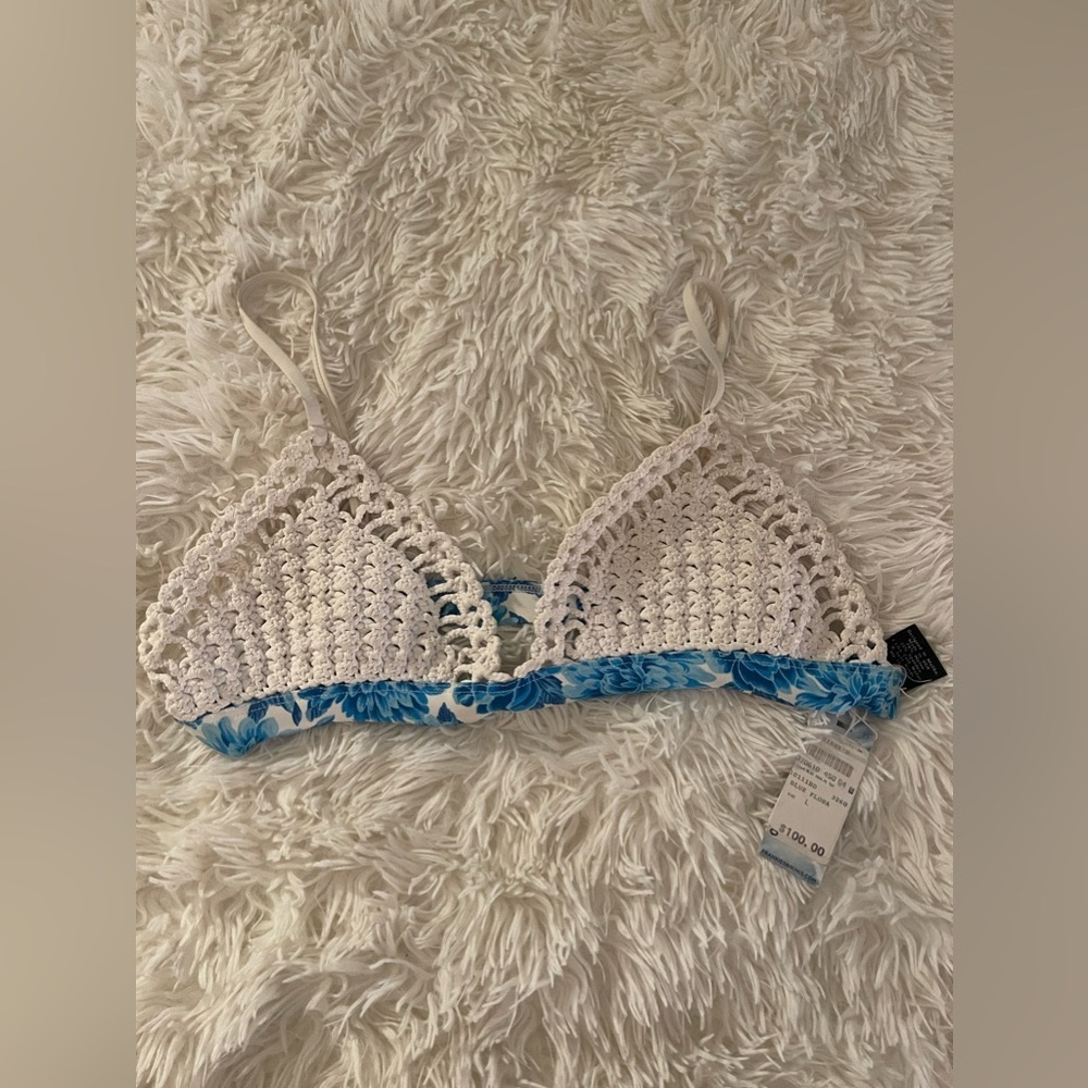 Frankie bikinis crochet swimsuit top with tags. Never used. With tags.